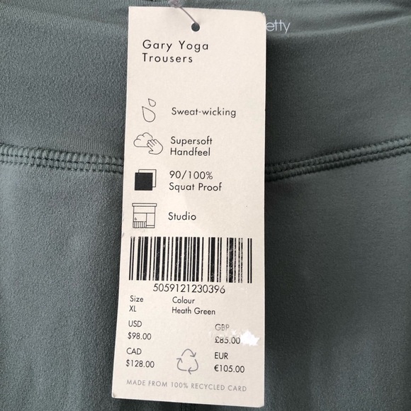 Sweaty Betty Sage Green Gary Yoga Trouser Joggers 14 - Picture 8 of 12